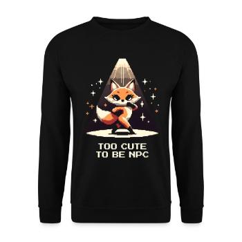 Trop mignon pour être un PNJ | Renard, Jdr - Sweat-shirt Unisexe - noir - Devant - Alina (178cm) & Michal (187cm)