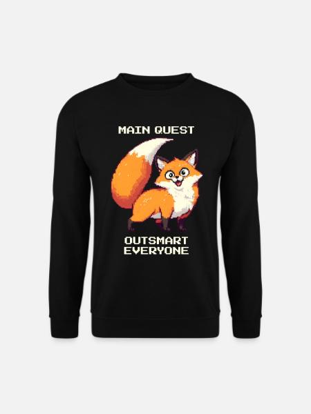 Hauptquest: alle austricksen | derpy Fuchs - Unisex Pullover - Schwarz