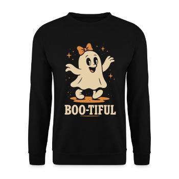 Boo-Tiful Fantôme Halloween Party Fun - Sweat-shirt Unisexe - noir - Devant - Alina (178cm) & Michal (187cm)