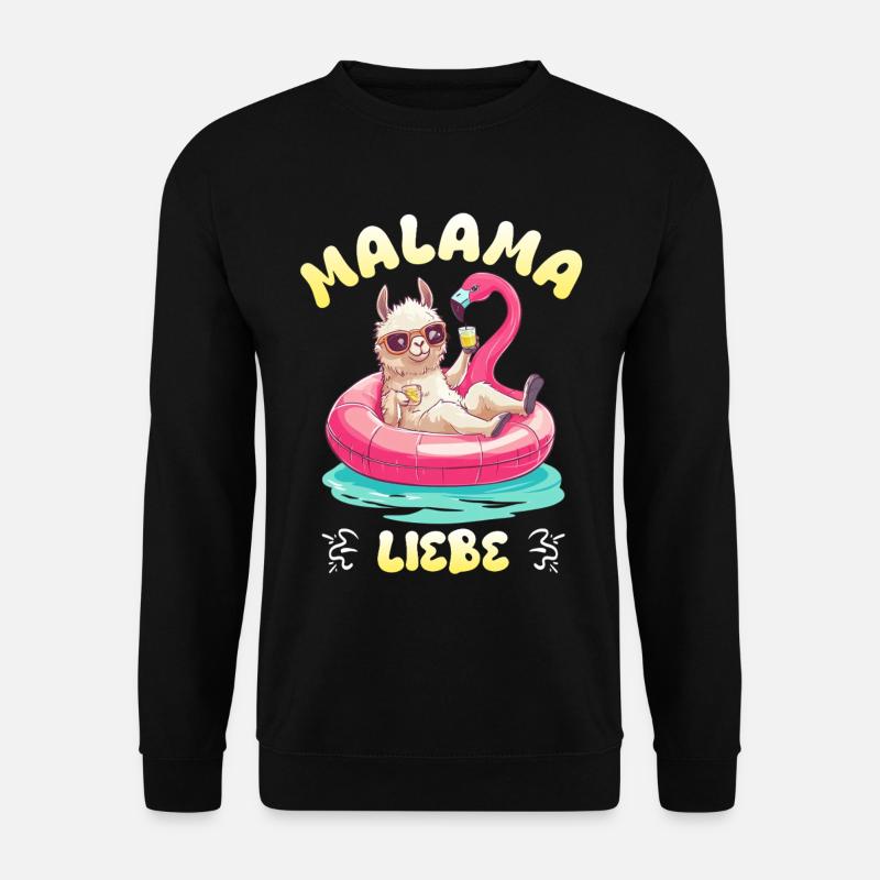 Bald Mama MALAMA LIEBE Lustiges - Unisex Pullover - Schwarz