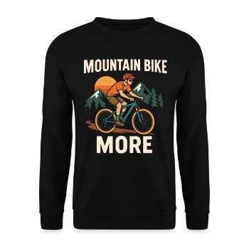 Mountain Bike Adventure - Unisex Sweatshirt - black - Front - Alina (178cm) & Michal (187cm)