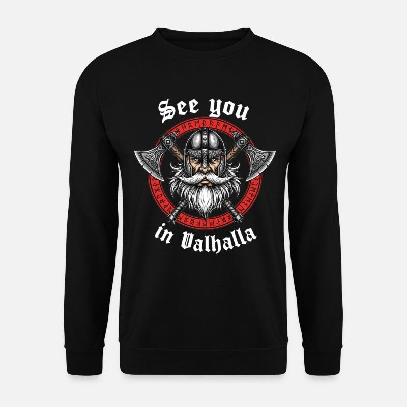 Valhalla Viking Warrior - Unisex Sweatshirt - black