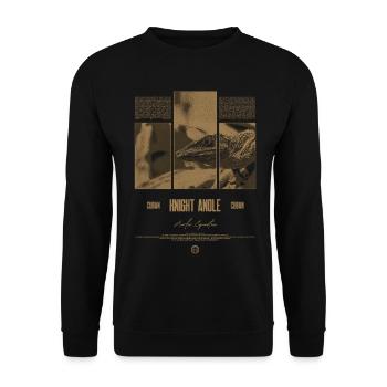 Kubanischer Ritter Anole Eidechse Besitzer Reptilienhalter - Unisex Pullover - Schwarz - Vorne - Alina (178cm) & Michal (187cm)