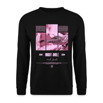Kubanischer Ritter Anole Eidechse Besitzer Reptilienhalter - Unisex Pullover - Schwarz - Vorne - Alina (178cm) & Michal (187cm)