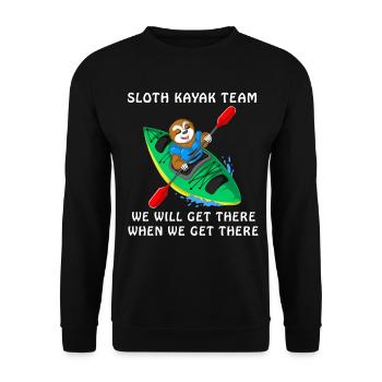 Sloth Kayak Team - Unisex Sweatshirt - black - Front - Alina (178cm) & Michal (187cm)