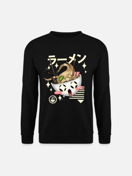 Kawaii Ramen Anime Shirt - Unisex Sweatshirt - black