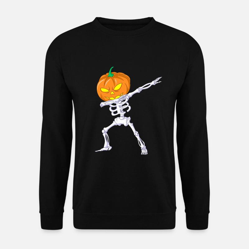 Dabbing Skeleton Pumpkin - Unisex Sweatshirt - black