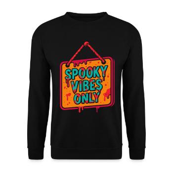 Spooky Vibes Only Halloween Costume Party - Unisex Sweatshirt - black - Front - Alina (178cm) & Michal (187cm)