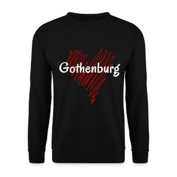 I love Gothenburg, souvenir Gothenburg - Unisex Sweatshirt - black - Front - Alina (178cm) & Michal (187cm)