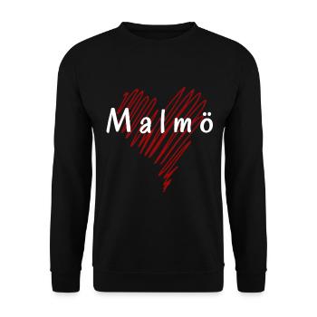 I Love Malmö, Malmö Sweden - Unisex Sweatshirt - black - Front - Alina (178cm) & Michal (187cm)
