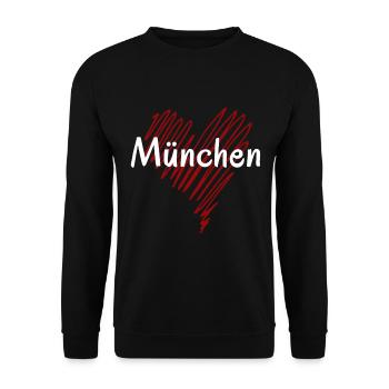 I love Munich, Munich Germany - Unisex Sweatshirt - black - Front - Alina (178cm) & Michal (187cm)