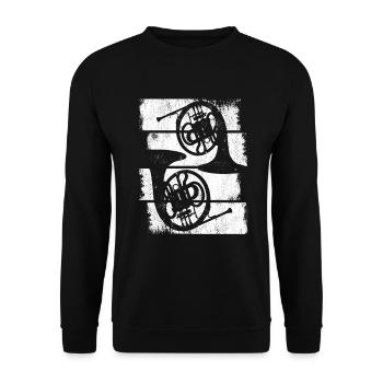 Cor Instrument de musique - Sweat-shirt Unisexe - noir - Devant - Alina (178cm) & Michal (187cm)