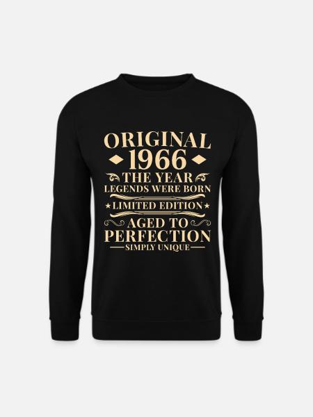Original 1966 Jahrgang 60. Geburtstag - Unisex Pullover - Schwarz
