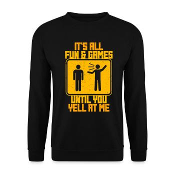 Deaf Deaf Hearing Impairment - Unisex Sweatshirt - black - Front - Alina (178cm) & Michal (187cm)