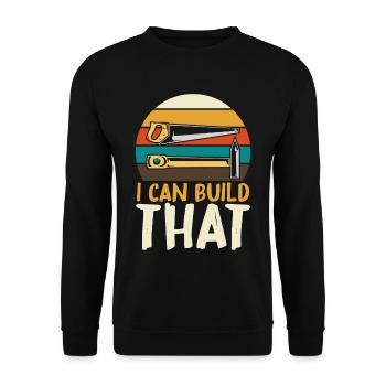 Ich kann das bauen DIY - Unisex Pullover - Schwarz - Vorne - Alina (178cm) & Michal (187cm)