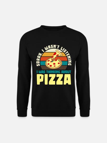 Pizza Dreamer Retro Motif - Unisex Sweatshirt - black
