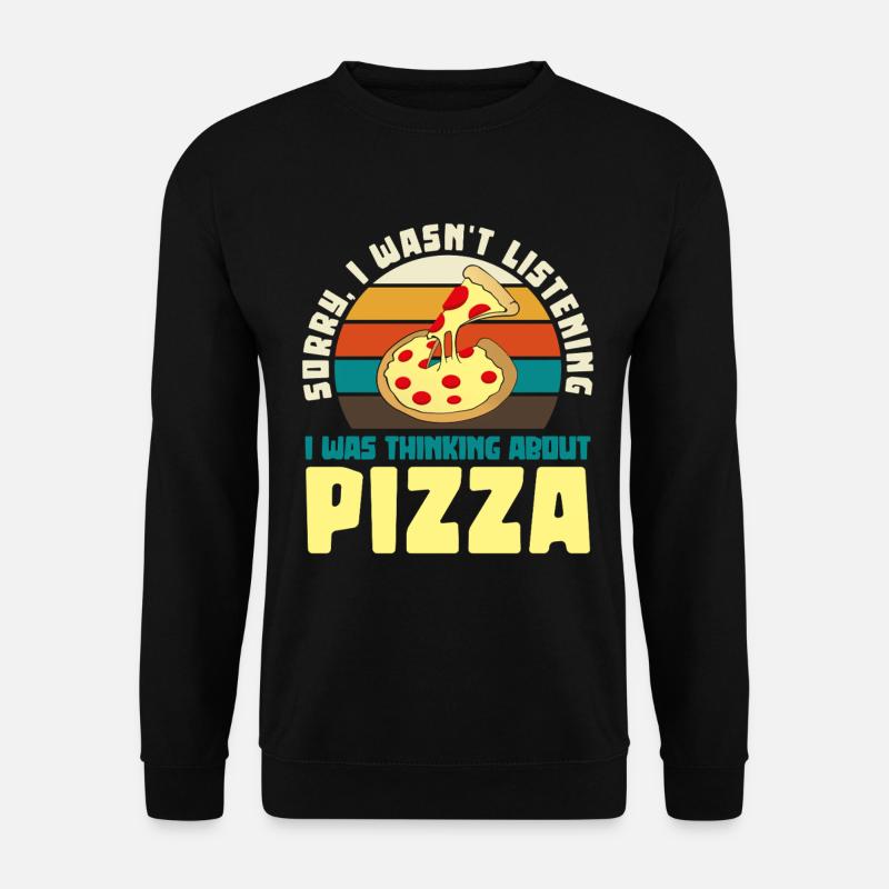 Pizza Dreamer Retro Motif - Unisex Sweatshirt - black