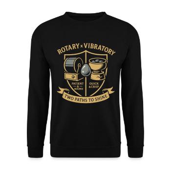 Rotary X Vibratory: Two Ways to Shine - Unisex Sweatshirt - black - Front - Alina (178cm) & Michal (187cm)