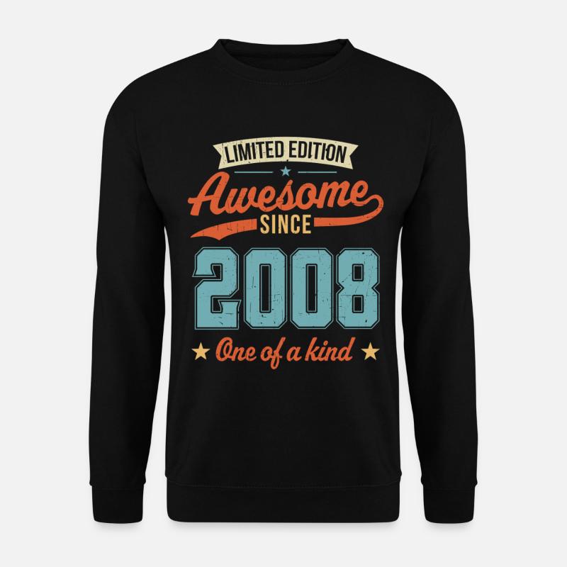 Awesome Since 2008 - Unisex Sweatshirt - black