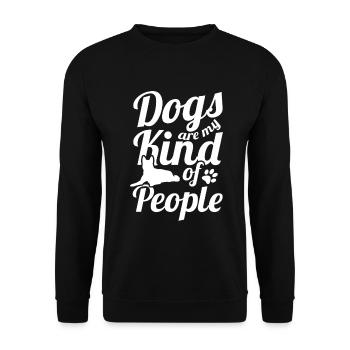 Les chiens sont mon genre de personnes - Sweat-shirt Unisexe - noir - Devant - Alina (178cm) & Michal (187cm)