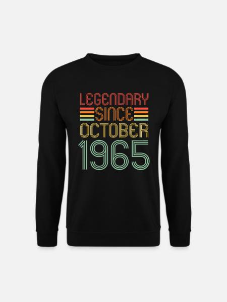 Legendär seit Oktober 1965, Retro, Geburtstag - Unisex Pullover - Schwarz