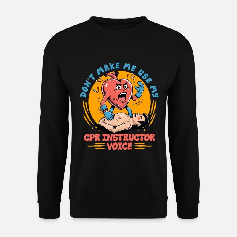 HLW Ausbilder Wiederbelebung Notarzt - Unisex Pullover - Schwarz