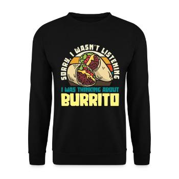 Burrito Rêveries - Sweat-shirt Unisexe - noir - Devant - Alina (178cm) & Michal (187cm)