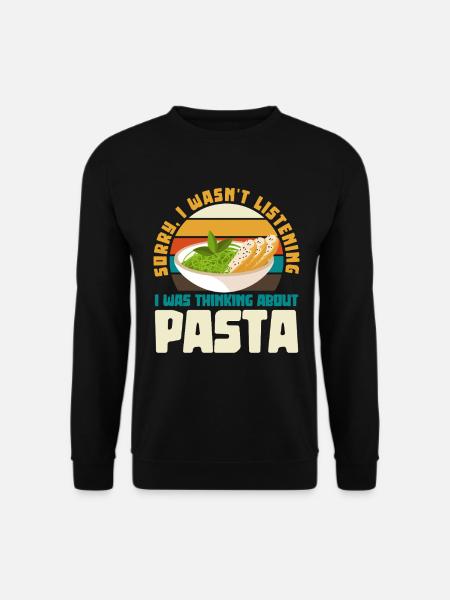I thought of pasta retro design - Unisex Sweatshirt - black