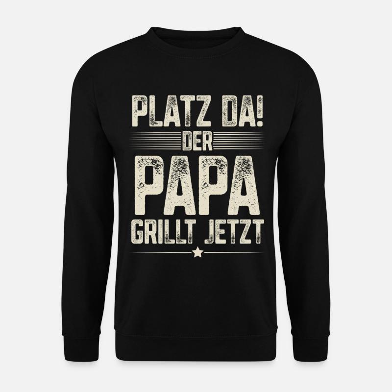 Grillen Papa - Unisex Pullover - Schwarz