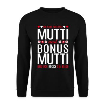 Maman Maman Maman Bonus Maman Cadeau de Fête des Mères - Sweat-shirt Unisexe - noir - Devant - Alina (178cm) & Michal (187cm)