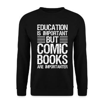 Cool Comic Book Art For Men Women Comic Book  - Unisex Pullover - Schwarz - Vorne - Alina (178cm) & Michal (187cm)