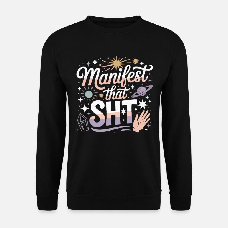 Cosmic Manifesto Pastel - Unisex Sweatshirt - black