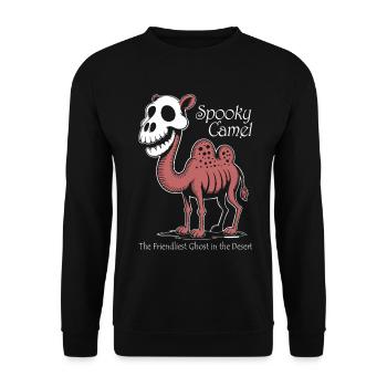 Spooky Camel Ghost in Desert - Unisex Sweatshirt - black - Front - Alina (178cm) & Michal (187cm)