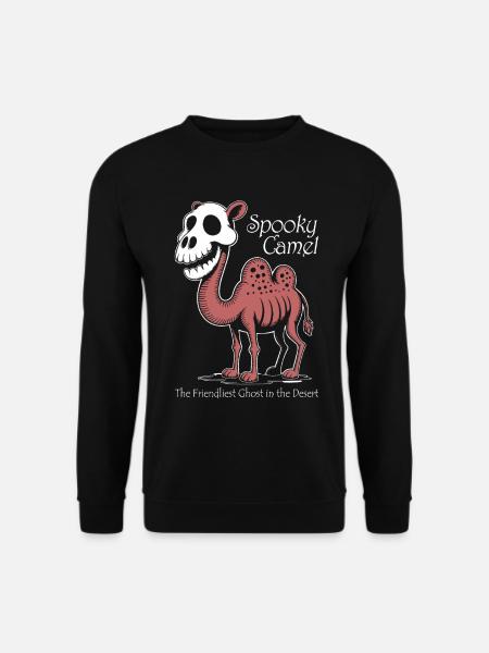 Spooky Camel Ghost in Desert - Unisex Sweatshirt - black