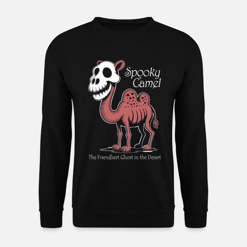 Spooky Camel Ghost in Desert - Unisex Sweatshirt - black