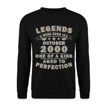 25e anniversaire Original Octobre Année 2000 - Sweat-shirt Unisexe - noir - Devant - Alina (178cm) & Michal (187cm)