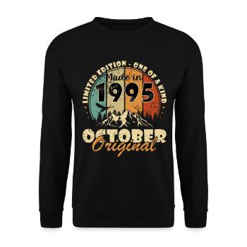 Légendes Octobre 1995 Millésime Octobre 1995 Rétro - Sweat-shirt Unisexe - noir - Devant - Alina (178cm) & Michal (187cm)