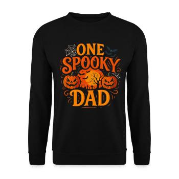 Ein gruseliger Papa Halloween Party Spaß - Unisex Pullover - Schwarz - Vorne - Alina (178cm) & Michal (187cm)