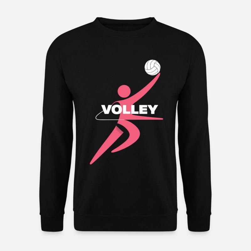 Modernes Volleyball Training Shirt - Unisex Pullover - Schwarz