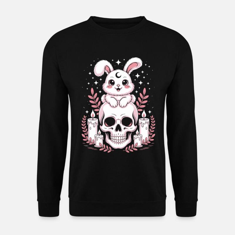 Kawaii Pastel Goth Bunny - Unisex Sweatshirt - black