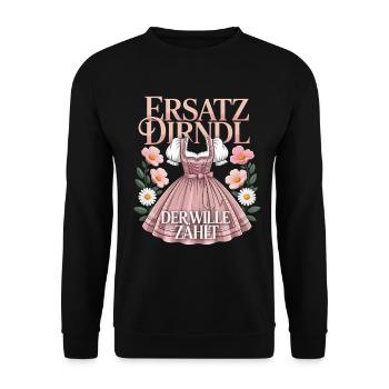 Replacement Dirndl The Will Counts Festival in October - Unisex Sweatshirt - black - Front - Alina (178cm) & Michal (187cm)