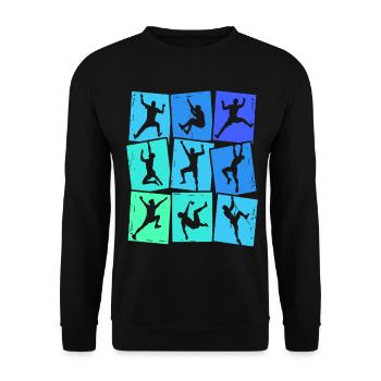 Escalade Montagnes Alpinistes Bloc Garçons Enfants - Sweat-shirt Unisexe - noir - Devant - Alina (178cm) & Michal (187cm)