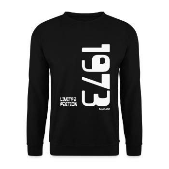 Limited_Edition_1973 - Sweat-shirt Unisexe - noir - Devant - Alina (178cm) & Michal (187cm)