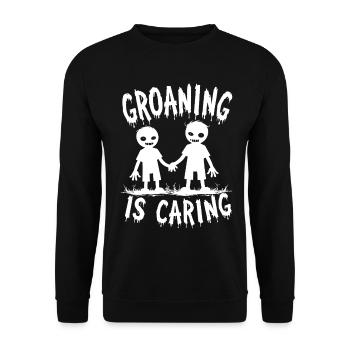 Gémissement, c’est de l’humour zombie bienveillant - Sweat-shirt Unisexe - noir - Devant - Alina (178cm) & Michal (187cm)