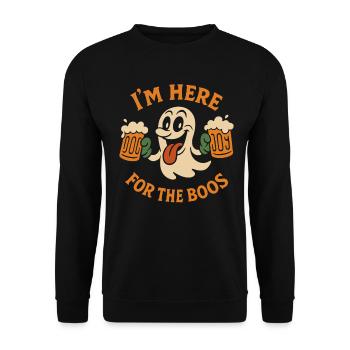 Je suis là pour les huées Costume d’Halloween drôle - Sweat-shirt Unisexe - noir - Devant - Alina (178cm) & Michal (187cm)