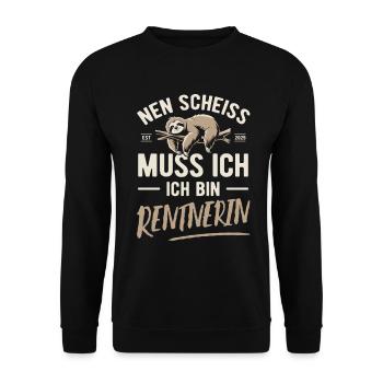 I have to give a shit, I'm a pensioner - 2025 - Unisex Sweatshirt - black - Front - Alina (178cm) & Michal (187cm)