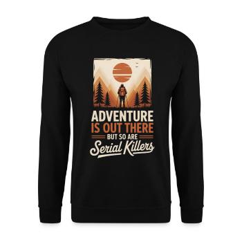 Sunset Walker Adventure Trail - Unisex Sweatshirt - black - Front - Alina (178cm) & Michal (187cm)