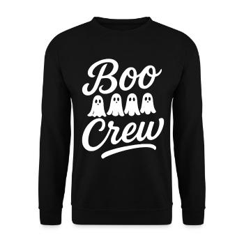 Boo Crew Halloween Party Funny Saying - Unisex Sweatshirt - black - Front - Alina (178cm) & Michal (187cm)