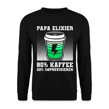 Futur père ALPAKAPAPA Rétro Drôle - Sweat-shirt Unisexe - noir - Devant - Alina (178cm) & Michal (187cm)