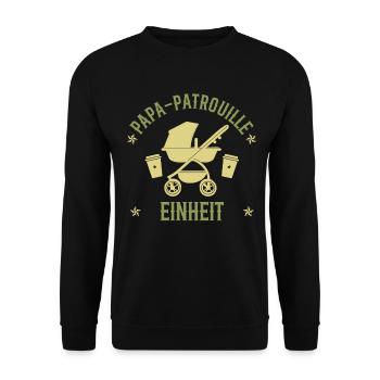 PAPA PATROUILLE EINHEIT Lustiges - Unisex Pullover - Schwarz - Vorne - Alina (178cm) & Michal (187cm)